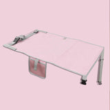 Maxbell Kids Airplane Footrest Airplane Foot Hammock Non Slip Airplane Seat Extender Pink