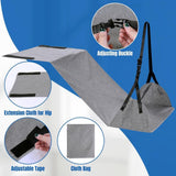 Maxbell Airplane Foot Hammock Premium Travel Foot Rest for Women Men Car Office Home Gray