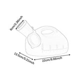 Maxbell Men Urine Bottle Good Sealing Urine Collection Pot for Lying Seniors Camping Blue 1.6m Hose