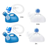 Maxbell Men Urine Bottle Good Sealing Urine Collection Pot for Lying Seniors Camping Blue 1.6m Hose