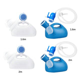 Maxbell Men Urine Bottle Good Sealing Urine Collection Pot for Lying Seniors Camping Blue 1.6m Hose