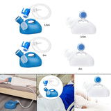 Maxbell Men Urine Bottle Good Sealing Urine Collection Pot for Lying Seniors Camping Blue 1.6m Hose