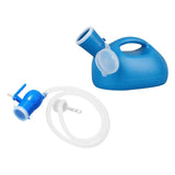 Maxbell Men Urine Bottle Good Sealing Urine Collection Pot for Lying Seniors Camping Blue 1.6m Hose