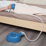 Maxbell Men Urine Bottle Good Sealing Urine Collection Pot for Lying Seniors Camping Blue 1.6m Hose