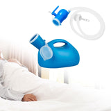 Maxbell Men Urine Bottle Good Sealing Urine Collection Pot for Lying Seniors Camping Blue 2m Hose