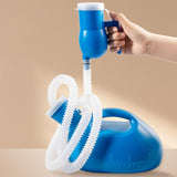 Maxbell Men Urine Bottle Good Sealing Urine Collection Pot for Lying Seniors Camping Blue 2m Hose