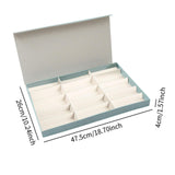 Maxbell Glasses Display Case Portable Sturdy Jewelry Organizer for Table Home Drawer Blue