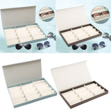 Maxbell Glasses Display Case Portable Sturdy Jewelry Organizer for Table Home Drawer Blue