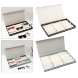 Maxbell Glasses Display Case Portable Sturdy Jewelry Organizer for Table Home Drawer Blue