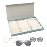 Maxbell Glasses Display Case Portable Sturdy Jewelry Organizer for Table Home Drawer Blue