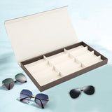 Maxbell Glasses Display Case Portable Sturdy Jewelry Organizer for Table Home Drawer Coffee