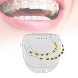 Maxbell Temporary Tooth Decoration with Box Orthodontist Explain Props Ligature Ties yellow