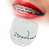 Maxbell Temporary Tooth Decoration with Box Orthodontist Explain Props Ligature Ties green