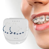 Maxbell Temporary Tooth Decoration with Box Orthodontist Explain Props Ligature Ties dark blue
