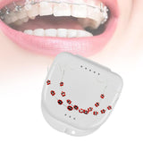 Maxbell Temporary Tooth Decoration with Box Orthodontist Explain Props Ligature Ties red
