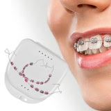 Maxbell Temporary Tooth Decoration with Box Orthodontist Explain Props Ligature Ties pink