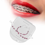 Maxbell Temporary Tooth Decoration with Box Orthodontist Explain Props Ligature Ties pink