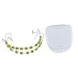 Maxbell Temporary Tooth Decorations with Hook with Box Metal Bracket Gift for Family yellow