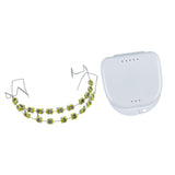 Maxbell Temporary Tooth Decorations with Hook with Box Metal Bracket Gift for Family yellow