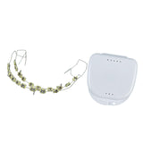 Maxbell Temporary Tooth Decorations with Hook with Box Metal Bracket Gift for Family yellow