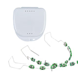 Maxbell Temporary Tooth Decorations with Hook with Box Metal Bracket Gift for Family green