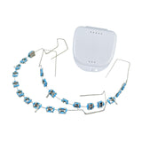 Maxbell Temporary Tooth Decorations with Hook with Box Metal Bracket Gift for Family light blue