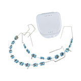 Maxbell Temporary Tooth Decorations with Hook with Box Metal Bracket Gift for Family light blue