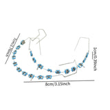 Maxbell Temporary Tooth Decorations with Hook with Box Metal Bracket Gift for Family light blue