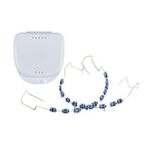 Maxbell Temporary Tooth Decorations with Hook with Box Metal Bracket Gift for Family dark blue