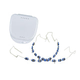 Maxbell Temporary Tooth Decorations with Hook with Box Metal Bracket Gift for Family dark blue