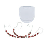 Maxbell Temporary Tooth Decorations with Hook with Box Metal Bracket Gift for Family red