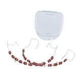 Maxbell Temporary Tooth Decorations with Hook with Box Metal Bracket Gift for Family red