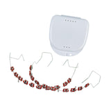 Maxbell Temporary Tooth Decorations with Hook with Box Metal Bracket Gift for Family red