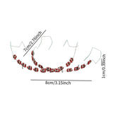 Maxbell Temporary Tooth Decorations with Hook with Box Metal Bracket Gift for Family red