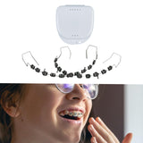 Maxbell Temporary Tooth Decorations with Hook with Box Metal Bracket Gift for Family black