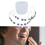 Maxbell Temporary Tooth Decorations with Hook with Box Metal Bracket Gift for Family violet