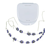 Maxbell Temporary Tooth Decorations with Hook with Box Metal Bracket Gift for Family violet