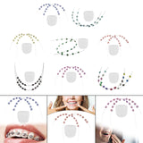 Maxbell 2x Temporary Tooth Decoration Brace Accessory Brace Chain Ligature Ties Dark Blue