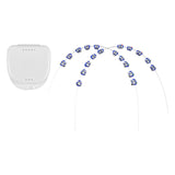 Maxbell 2x Temporary Tooth Decoration Brace Accessory Brace Chain Ligature Ties Dark Blue