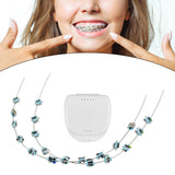 Maxbell 2x Temporary Tooth Decoration Brace Accessory Brace Chain Ligature Ties Light Blue