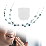 Maxbell 2x Temporary Tooth Decoration Brace Accessory Brace Chain Ligature Ties Light Blue