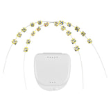 Maxbell 2x Temporary Tooth Decoration Brace Accessory Brace Chain Ligature Ties Yellow