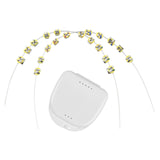 Maxbell 2x Temporary Tooth Decoration Brace Accessory Brace Chain Ligature Ties Yellow