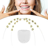 Maxbell 2x Temporary Tooth Decoration Brace Accessory Brace Chain Ligature Ties Yellow