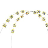 Maxbell 2x Temporary Tooth Decoration Brace Accessory Brace Chain Ligature Ties Yellow