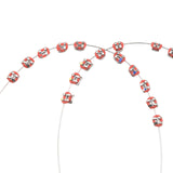 Maxbell 2x Temporary Tooth Decoration Brace Accessory Brace Chain Ligature Ties Red