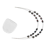 Maxbell 2x Temporary Tooth Decoration Brace Accessory Brace Chain Ligature Ties Black