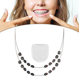 Maxbell 2x Temporary Tooth Decoration Brace Accessory Brace Chain Ligature Ties Black