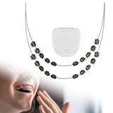 Maxbell 2x Temporary Tooth Decoration Brace Accessory Brace Chain Ligature Ties Black