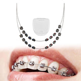 Maxbell 2x Temporary Tooth Decoration Brace Accessory Brace Chain Ligature Ties Black